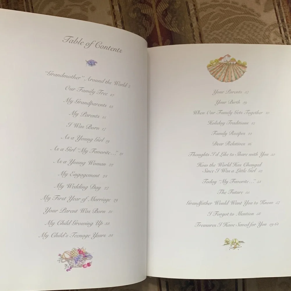 Vintage new grandparent memory book for your newborn heirloom